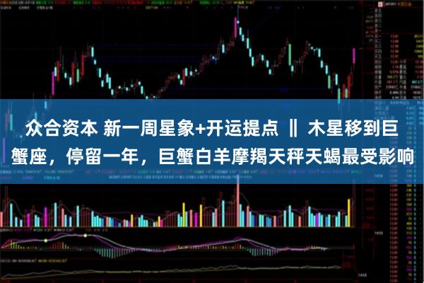 众合资本 新一周星象+开运提点 ‖ 木星移到巨蟹座，停留一年，巨蟹白羊摩羯天秤天蝎最受影响