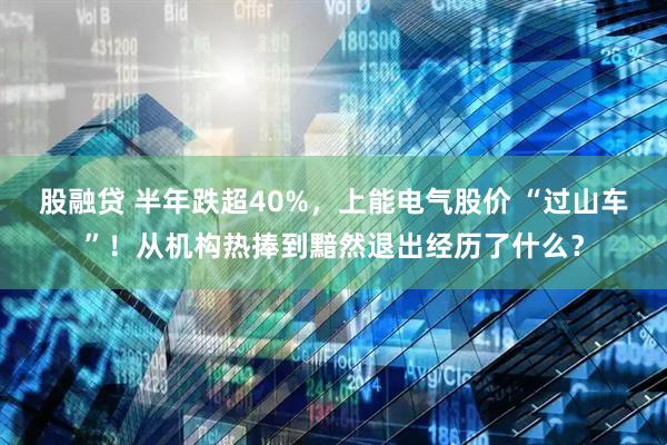 股融贷 半年跌超40%，上能电气股价 “过山车”！从机构热捧到黯然退出经历了什么？