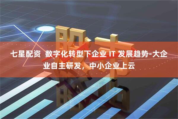 七星配资  数字化转型下企业 IT 发展趋势-大企业自主研发，中小企业上云