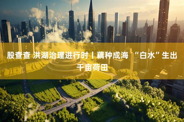 股查查 洪湖治理进行时丨藕种成海  “白水”生出千亩荷田