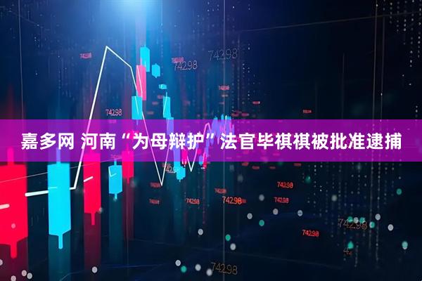 嘉多网 河南“为母辩护”法官毕祺祺被批准逮捕